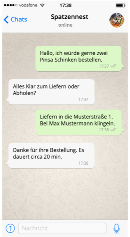 WhatsApp Chat Beispiel